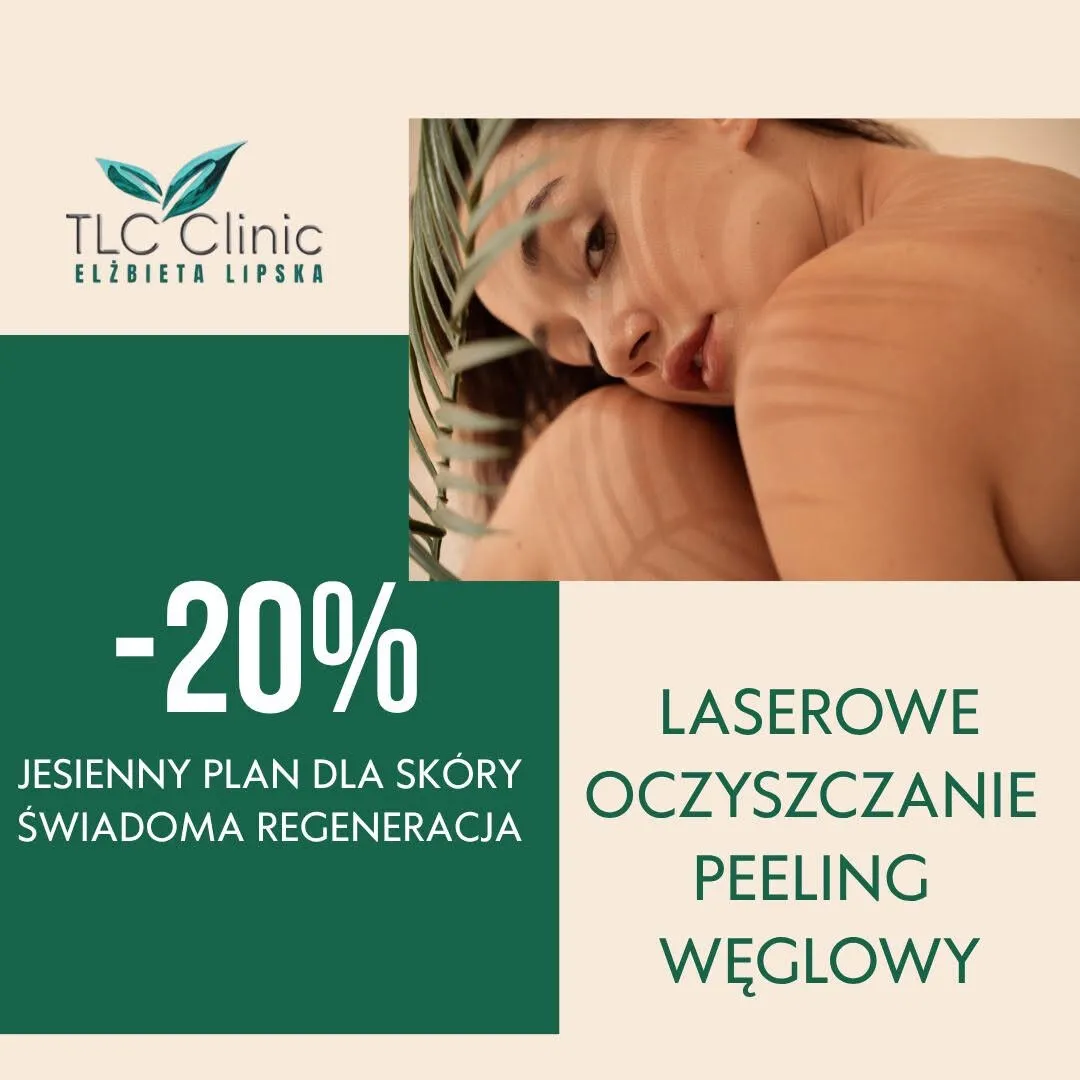 Jesienny plan dla skóry z TLC-Clinic - odbierz -20% na profesjonalną i świadomą regenerację.