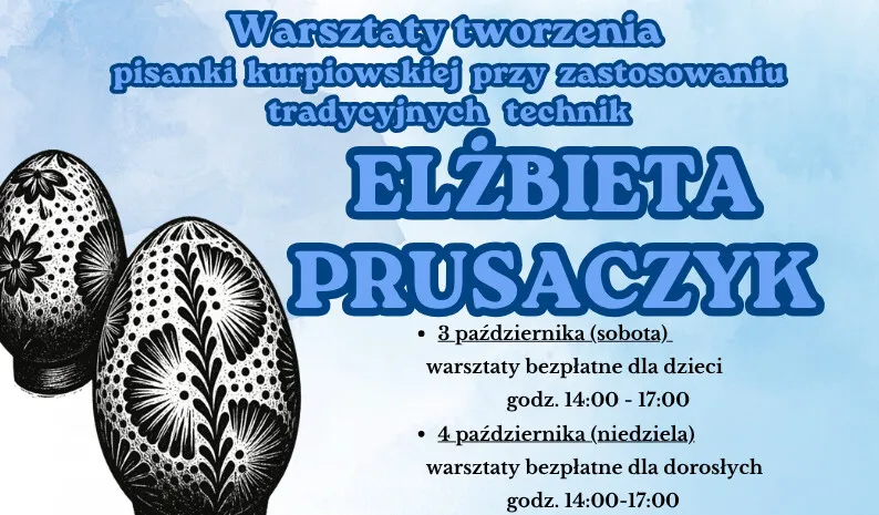 Bezpłatne warsztaty tworzenia pisanki kurpiowskiej w nowogrodzkim skansenie