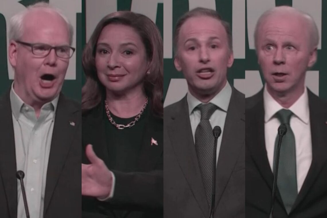 ‘snl’-reveals-jim-gaffigan-as-tim-walz,-andy-samberg-as-doug-emhoff,-dana-carvey-as-joe-biden-in-cold-open-with-maya-rudolph’s-kamala-harris