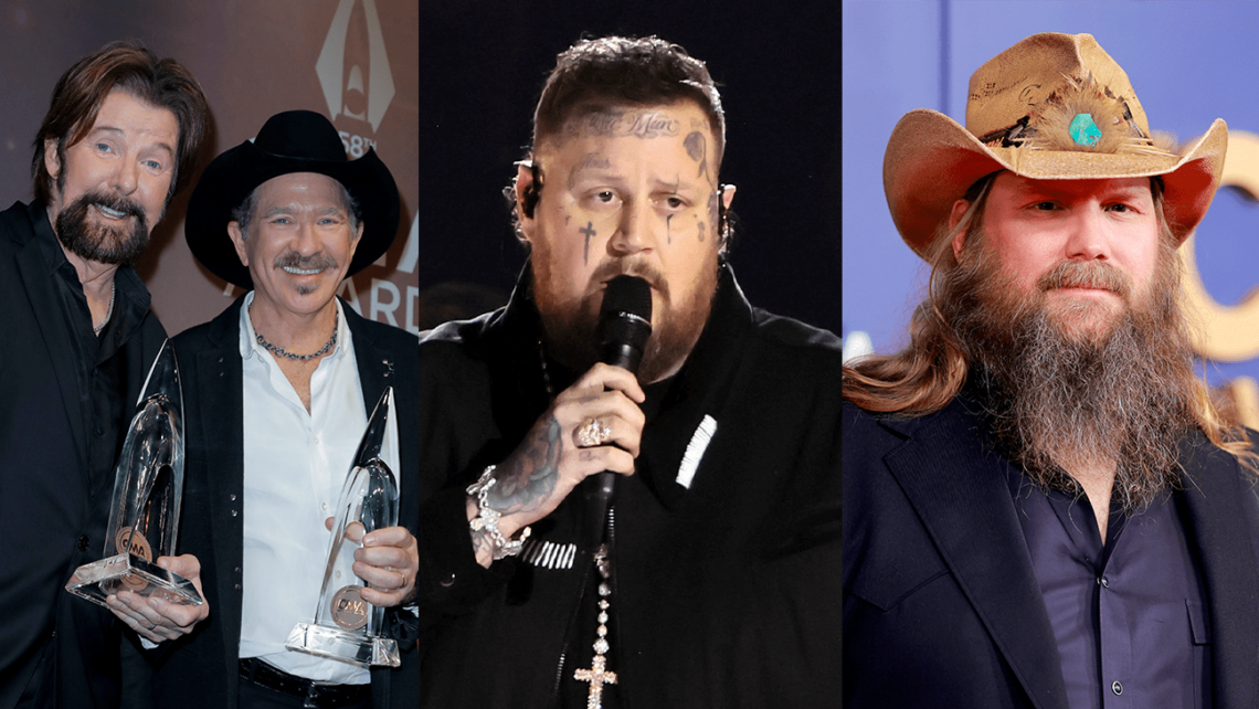 chris-stapleton,-jelly-roll,-brooks-&-dunn-shine-at-2024-cma-awards;-morgan-wallen-wins-top-honor