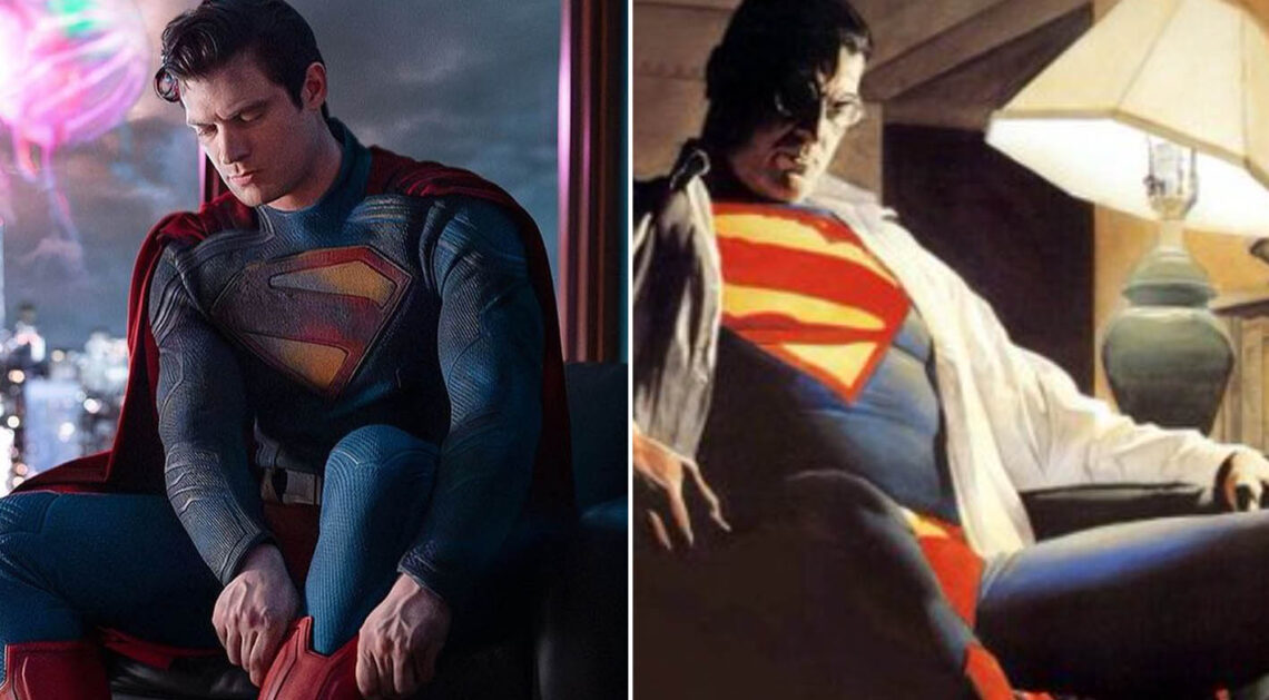 superman:-alex-ross-celebra-la-nuova-foto-del-film-rifacendosi-a-una-sua-iconica-illustrazione-a-fumetti