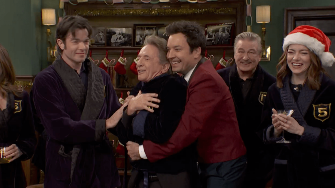 tina-fey,-john-mulaney-e-tom-hanks-celebrano-martin-short-in-snl