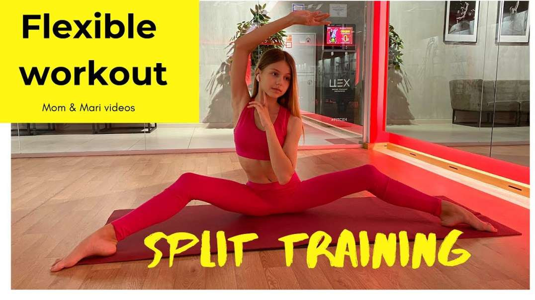 Flexible stretching. Flexible legs/ split workout