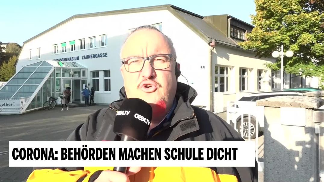 Direktor Josef Zehentner vom Bundesgymnasiums Zaunergasse in Salzburg greift oe24.TV-Reporter an