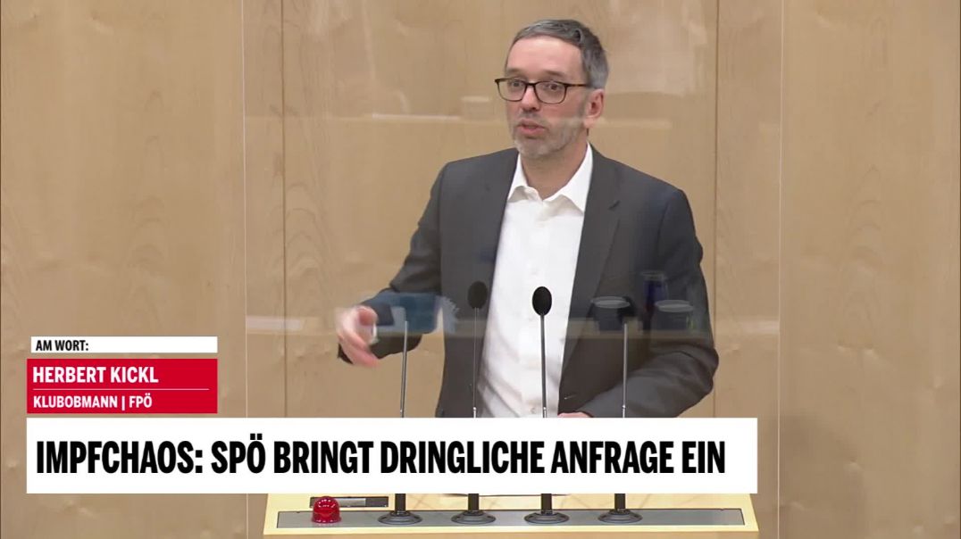 SPÖ bringt dringliche Anfrage ein: Statement von Herbert Kickl