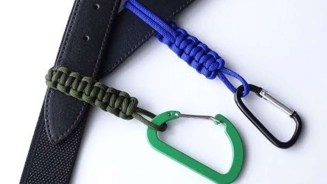 ⁣How to Make a Simple Paracord Belt Key / Bottle Holder-Belt Slides