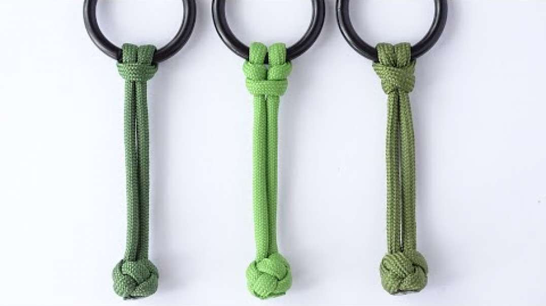 Paracord Keychains - Cat's Paw - Bull Hitch - Cow Hitch - Diamond Knot