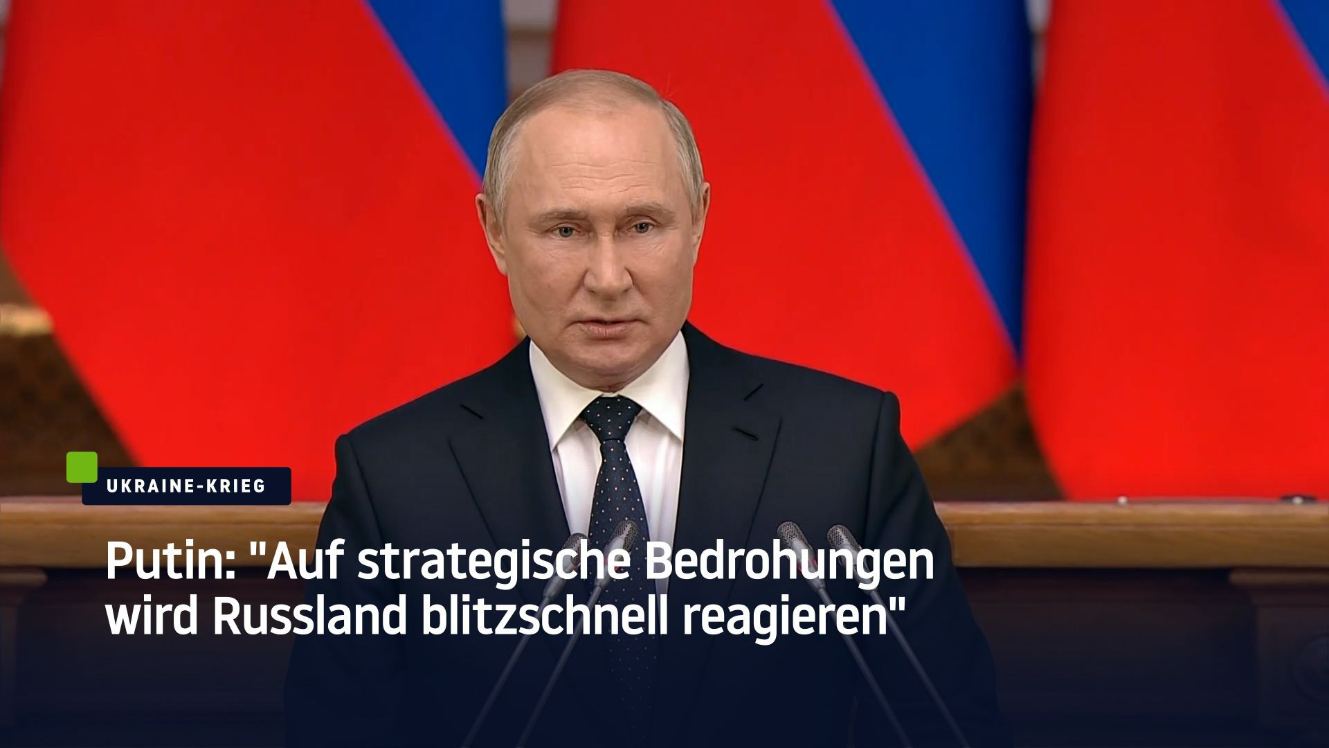 Putin: "Auf strategische Bedrohungen wird Russland blitzschnell reagieren"