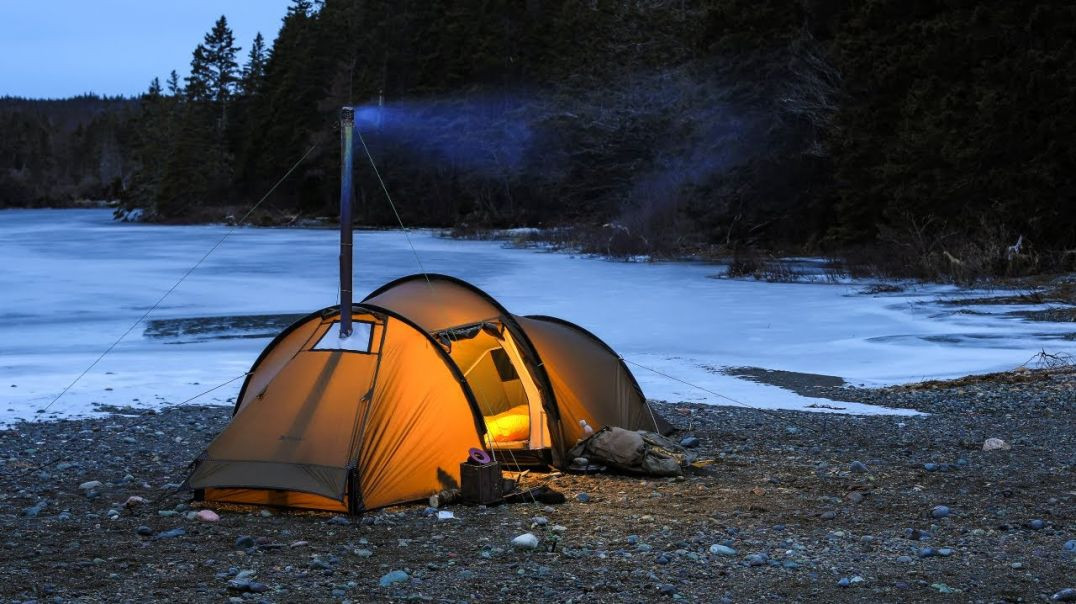 Hot Tent Camping In Winter