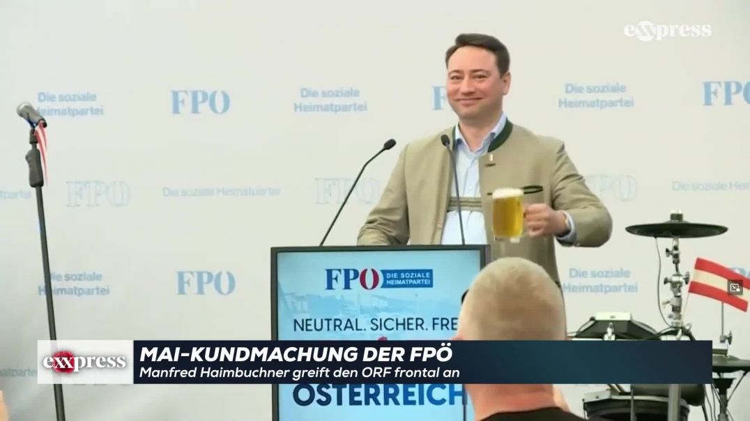 Mai-Kundgebung der FPÖ: Manfred Haimbuchner greift den ORF frontal an