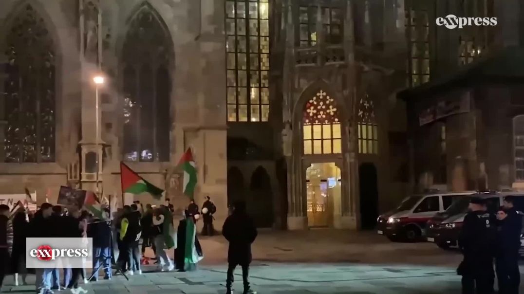 Wien - Palästinenser-Randale 300 Meter vom Lichtermeer entfernt