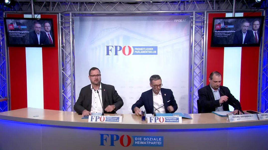 FPÖ-Medienstellungnahme zur Causa Sobotka mit Herbert Kickl & Christian Hafenecker