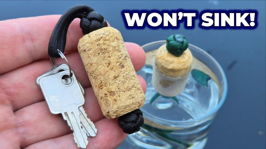 So stellen Sie in wenigen Minuten einen schwimmenden Paracord-Schlüsselanhänger aus Kork her!