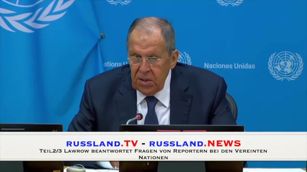 Lawrow beantwortet Fragen von Reportern bei den Vereinten Nationen