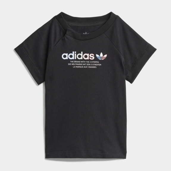 adidas gazelle silver green womens Adidas 4.0 Logo T-Shirt - Black / Black