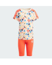FLORAL CYCLING SHORTS AND TEE SET
