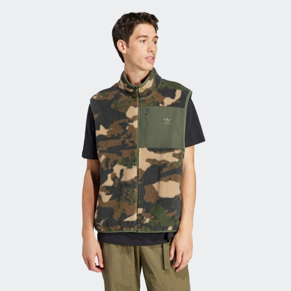 GRAPHIC CAMO REVERSIBLE FLEECE VEST