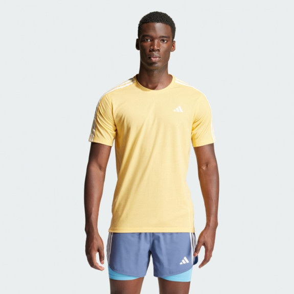 OWN THE RUN 3-STRIPES TEE