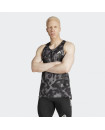 OWN THE RUN 3-STRIPES ALLOVER PRINT SINGLET