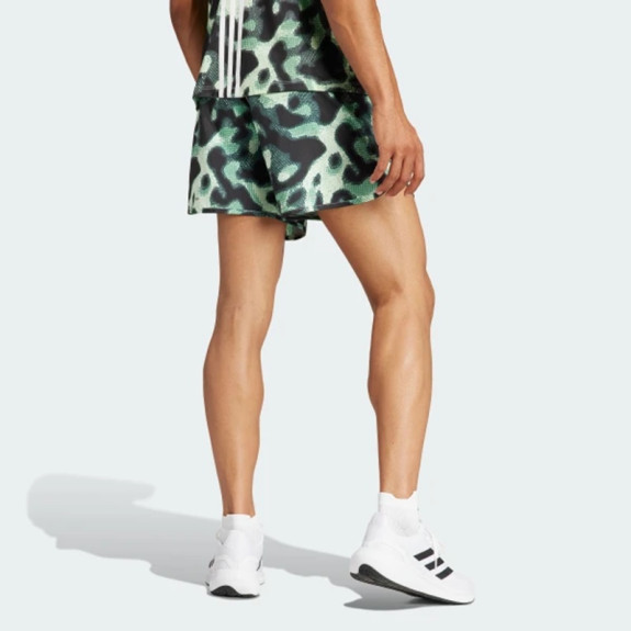 OWN THE RUN 3-STRIPES ALLOVER PRINT SHORTS