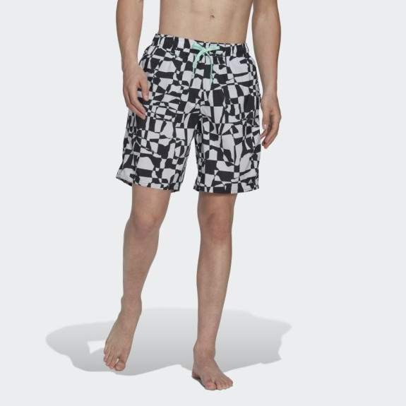 SHREDDED CHECK CLX SWIM SHORTS