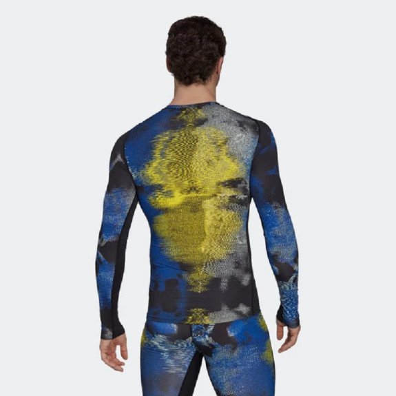 TECHFIT ALLOVER PRINT TRAINING LONG SLEEVE TEE