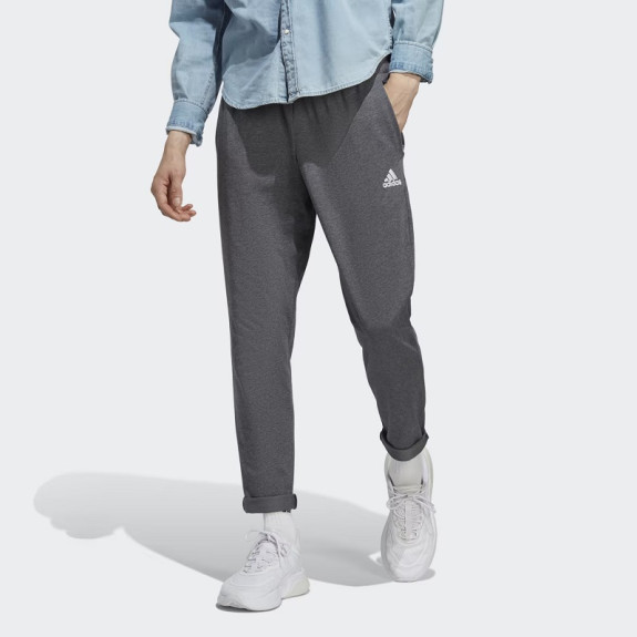 ESSENTIALS SINGLE JERSEY TAPERED OPEN HEM PANTS