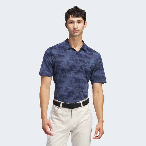 GO-TO PRINTED MESH POLO SHIRT