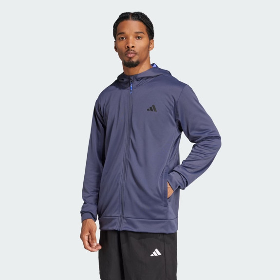 TRAIN ESSENTIALS CAMO FULL-ZIP HOODIE
