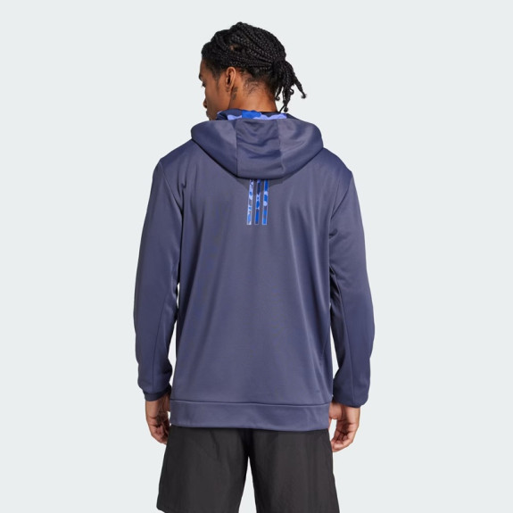 TRAIN ESSENTIALS CAMO FULL-ZIP HOODIE