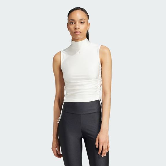 RUCHED 3-STRIPES CROP TOP