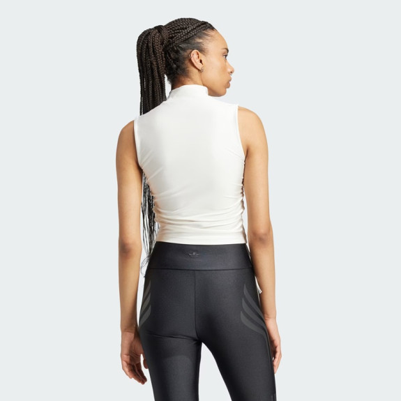 RUCHED 3-STRIPES CROP TOP