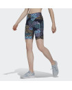FARM RIO 3-STRIPES PRINT COTTON BIKE SHORTS