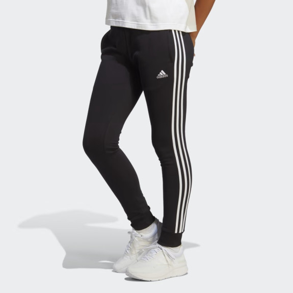ESSENTIALS 3-STRIPES FRENCH TERRY CUFFED PANTS