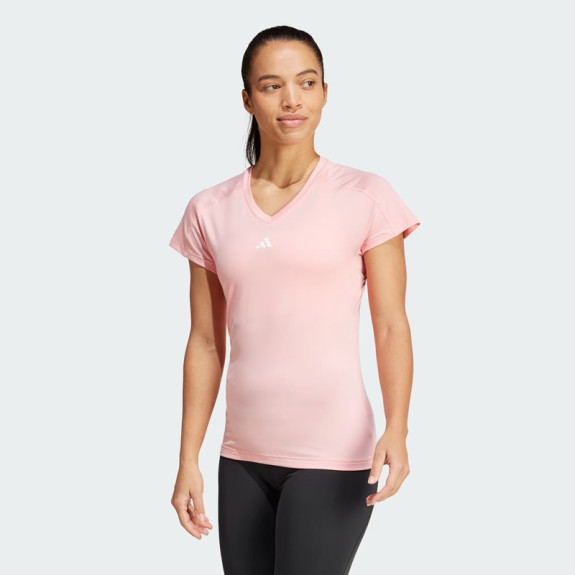 AEROREADY TRAIN ESSENTIALS MINIMAL BRANDING V-NECK TEE