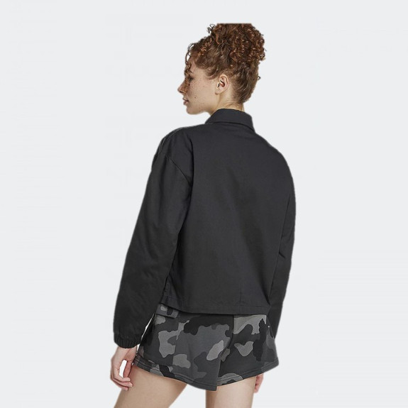 ESSENTIALS CAMO PRINTED 3-STRIPES TWILL COACH JACKET