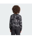 ESSENTIALS 3-STRIPES CAMO-PRINT CROPPED SWEATSHIRT