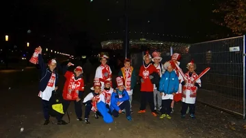 Młodzi piłkarze na meczu Polska - Szkocja (zdjęcia)
