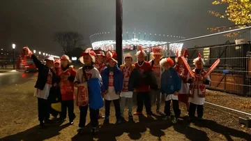 Młodzi piłkarze na meczu Polska - Szkocja (zdjęcia)