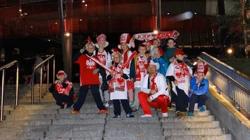 Młodzi piłkarze na meczu Polska - Szkocja (zdjęcia)