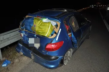 Wypadek na drodze Ostrów - Warszawa (zdjęcia)