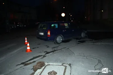 Kolizja opla i daewoo przy sądzie (zdjęcia)