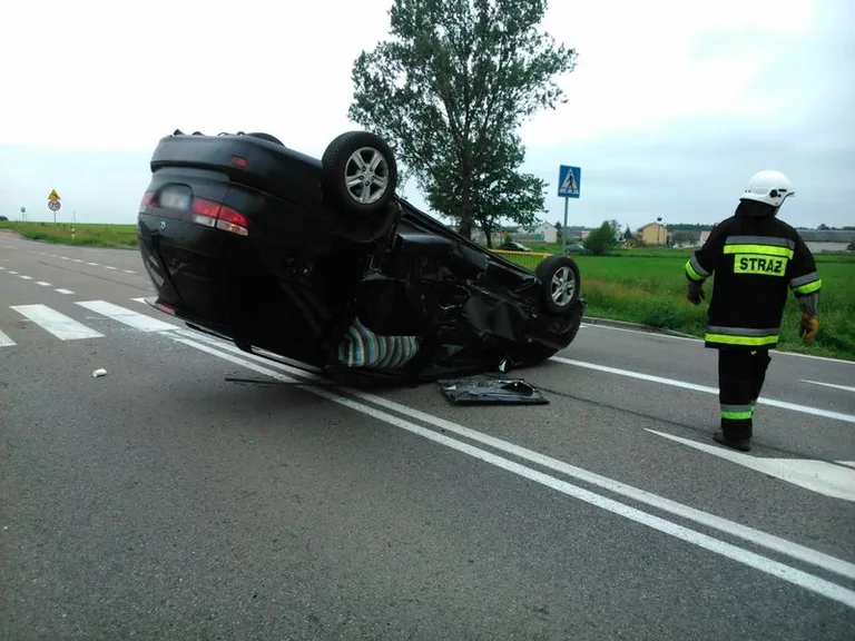 Wypadek w Tyszkach-Gosterach (zdjęcia)