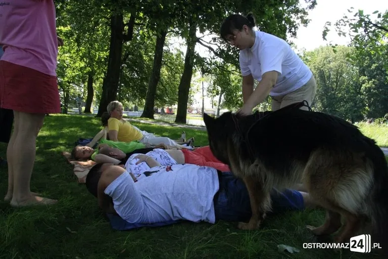 Dogoterapia nad stawem (zdjęcia)