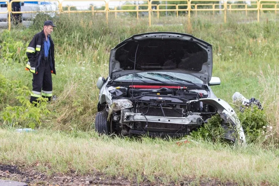 Wypadek w Ponikwi Małej (zdjęcia)