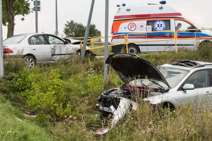 Wypadek w Ponikwi Małej (zdjęcia)