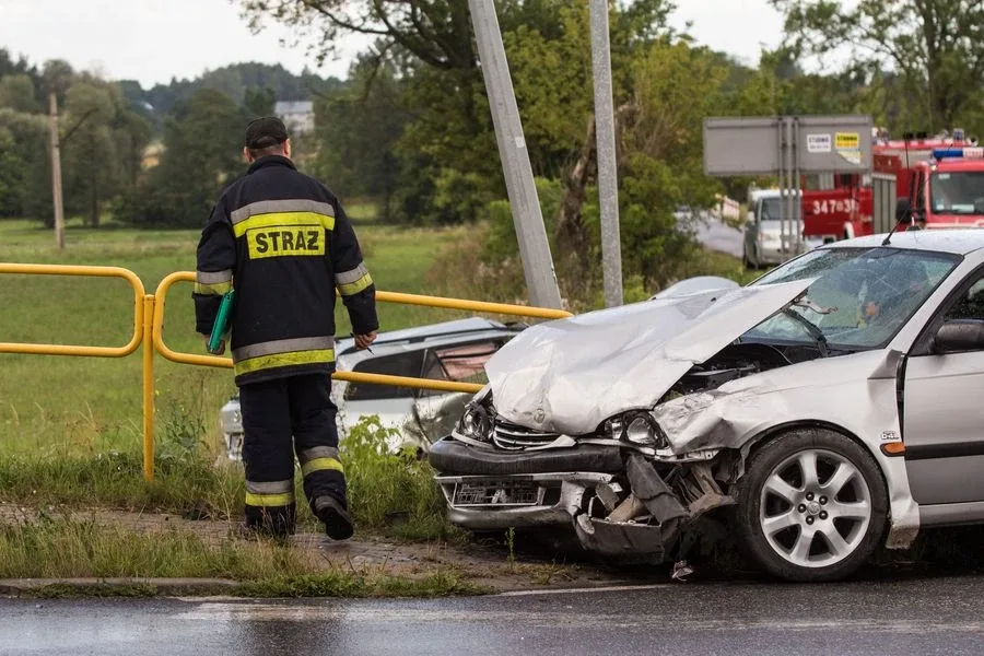 Wypadek w Ponikwi Małej (zdjęcia)