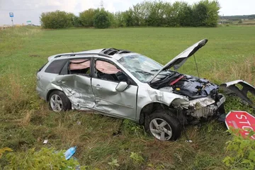 Wypadek w Ponikwi Małej (zdjęcia)