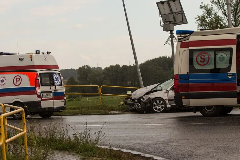 Wypadek w Ponikwi Małej (zdjęcia)