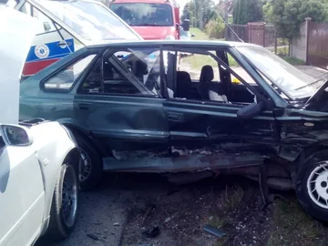 Wypadek przy ul. Sikorskiego w Ostrowi Maz. (zdjęcia)